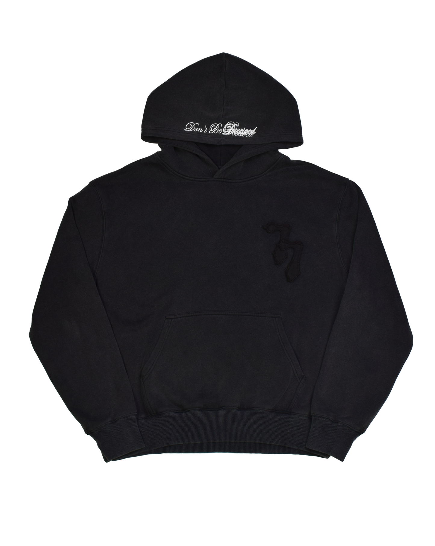 77 HOODIE WASHED BLACK